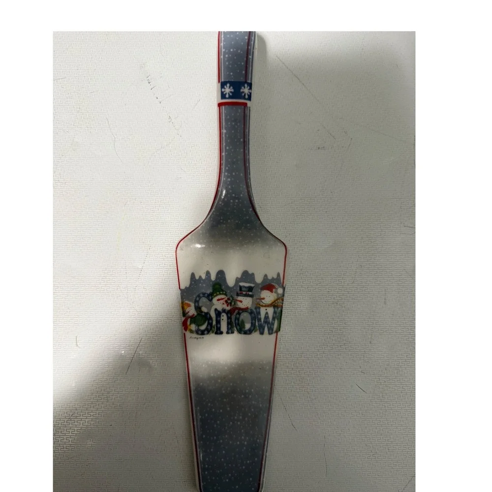 Snowmen Cake Server Snow Winter Holiday Decorative‎ Utensil